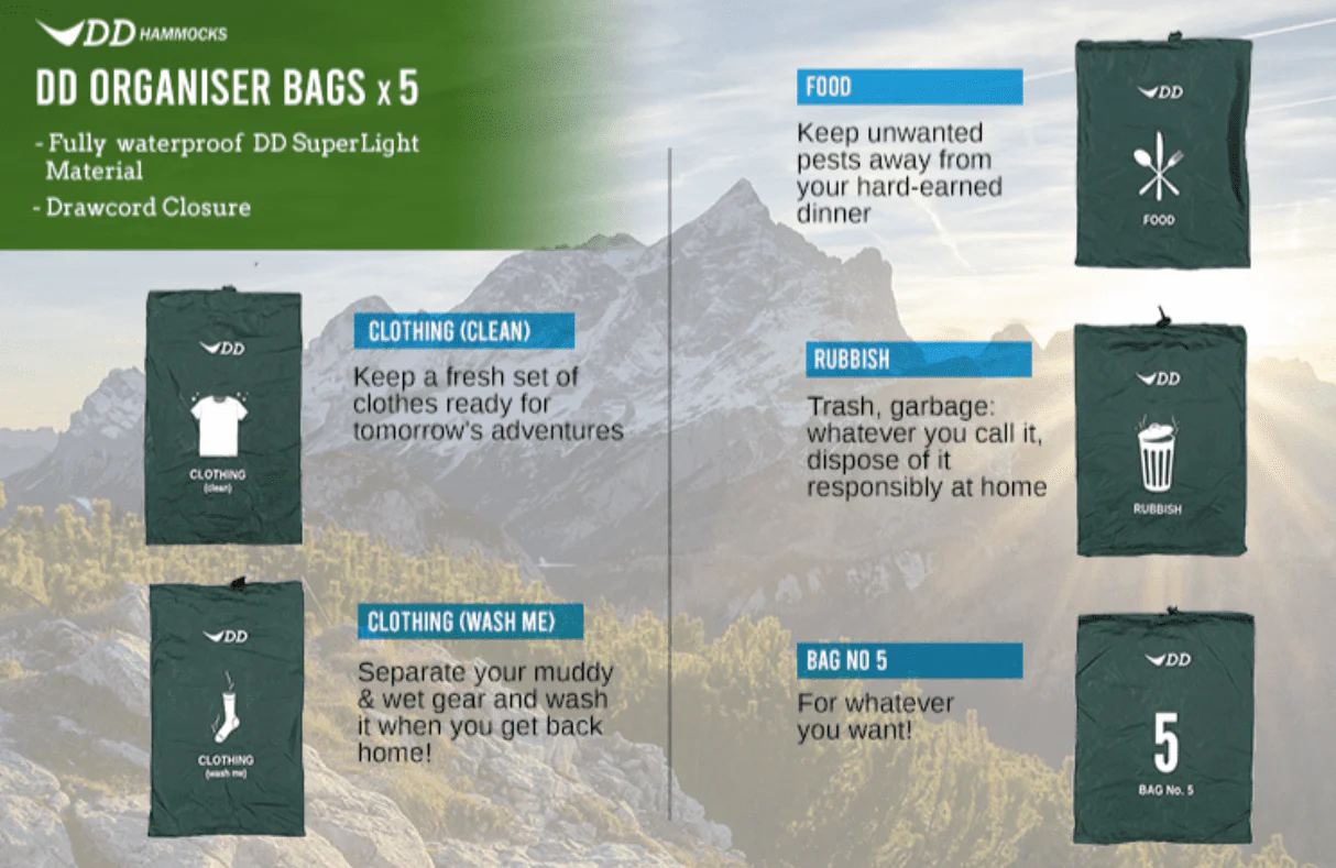 DD Hammocks Organiser Bags x 5 - Image 3