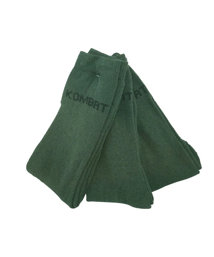 Kombat UK Thermal Socks 3-Pairs - Olive Green - Image 3