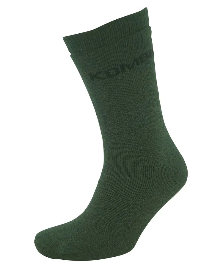 Kombat UK Thermal Socks 3-Pairs - Olive Green - Image 4