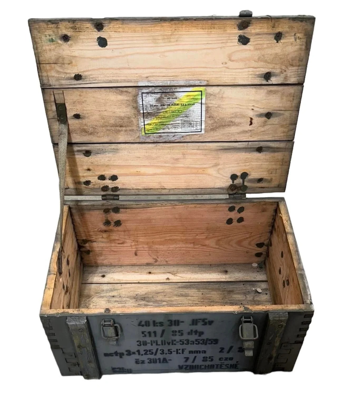 Soviet Military Large Wooden Ammo Box - Grade 2 - Image 4